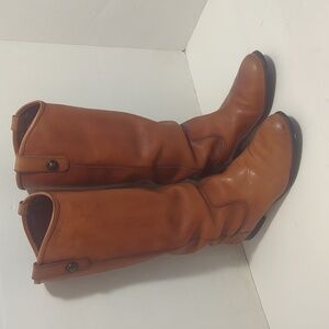 Carlos by Carlos Santana Equestrian Leather Riding Boots 7.5 M Fawn Knee High